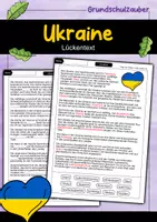 Vorschau - Arbeitsblätter - Lückentext Ukraine - Deckblatt