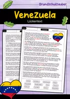 Vorschau - Arbeitsblätter - Lückentext Venezuela - Deckblatt