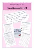 Vorschau - Arbeitsblätter - Vorbereitungen auf den Sexualkundeunterricht - Deckblatt