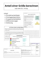 Vorschau - Stundenentwürfe - Brüche und Größen: Anteile von Größen in Gruppen berechnen - Deckblatt
