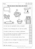 Aperçu - Feuilles d'exercices - Mini Piste de Lecture: Nous faisons des biscuits - Page 3