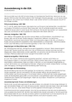 Vorschau - Arbeitsblätter - Auswanderung in die USA - Infotext und Übungen - Deckblatt