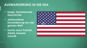 Vorschau - Präsentationen/Tafelbilder - Auswanderung in die USA (Präsentation und H5P) - Seite 1