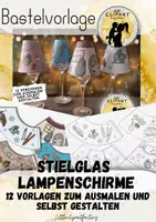 Vorschau - Mal- und Bastelvorlagen - Winterliche Bastelvorlage für Stielglas Lampenschirme - Deckblatt