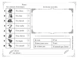 Aperçu - Feuilles d'exercices - Ateliers d'écriture avec vocabulaire et images French writing prompts Grade 2, 3 - Page de couverture