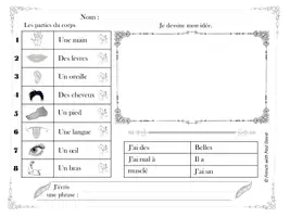 Aperçu - Feuilles d'exercices - Ateliers d'écriture avec vocabulaire et images French writing prompts Grade 2, 3 - Page 2