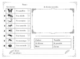 Aperçu - Feuilles d'exercices - Ateliers d'écriture avec vocabulaire et images French writing prompts Grade 2, 3 - Page 3