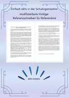 Vorschau - Text - Referenzschreiben für Referendare - modifizierbare Vorlage - Deckblatt