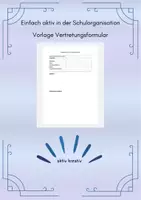 Vorschau - Anderer Materialtyp - Vorlage Vertretungsformular (modifizierbar) - Deckblatt