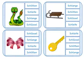Vorschau - Spiele - Lesestufe 8: schl-schm-schn-schw - Klammerkarten - Seite 2