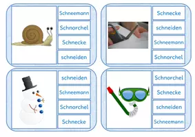 Vorschau - Spiele - Lesestufe 8: schl-schm-schn-schw - Klammerkarten - Seite 3