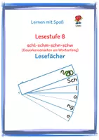 Vorschau - Spiele - Lesestufe 8: schl-schm-schn-schw - Lesefächer - Deckblatt