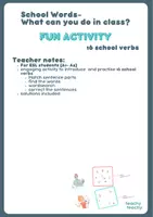 Vorschau - Arbeitsblätter - School words- verbs- Vocab activity - Seite 2