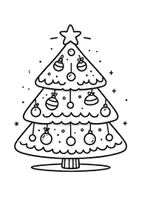 Vorschau - Mal- und Bastelvorlagen - Ausmalbild Weihnachtsbaum - Seite 1