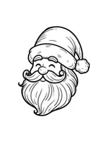 Vorschau - Mal- und Bastelvorlagen - Ausmalbilder Weihnachtsmann - Fünf Varianten - Seite 1