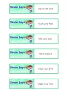 anteprima - Materiale interattivo - Carte d'azione per Simon Dice - Simon Says Action Cards - Pagina 3