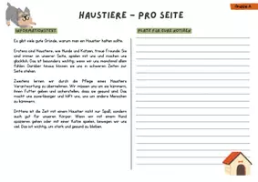 Vorschau - Stundenentwürfe - Diskussionsrunde Haustiere - 5. Klasse Diskussion fertige Unterrichtsstunde - Seite 2