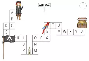 Vorschau - Arbeitsblätter - 10 ABC-Wege - Lernen des Alphabets - Seite 1