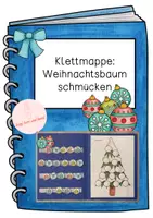 Vorschau - Fördermaterial/Inklusion - Klettmappe | Weihnachtsbaum schmücken | Winter - Deckblatt
