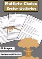 Vorschau - Arbeitsblätter - 45 Multiple-Choice-Fragen zum Ersten Weltkrieg - Deckblatt