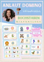 Vorschau - Arbeitsblätter - Anlautdomino zum Lesen lernen - 1. Klasse / Buchstaben lernen (Tiere) - Deckblatt