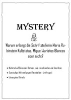 Vorschau - Arbeitsblätter - Mystery Kehlmann Ruhm Warum Rubinstein Kult Miguel nicht - Deckblatt