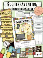 Vorschau - Unterrichtsreihen - Sucht/ Suchtprävention/ Drogenkonsum: Unterrichtsreihe (Kl. 3/4) - Deckblatt