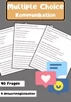 Vorschau - Arbeitsblätter - 40 Multiple-Choice-Fragen zum Thema Kommunikation im Fach Deutsch - Deckblatt