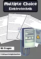 Vorschau - Arbeitsblätter - 40 Multiple-Choice-Fragen zum Thema Elektrotechnik - Deckblatt