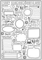 Vorschau - Arbeitsblätter - Neujahr Doodle Steckbrief - Rückblick auf das letzte Jahr - Kreatives Schreiben Sek I - Seite 1