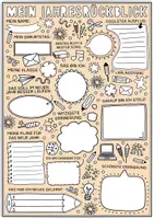 Vorschau - Arbeitsblätter - Neujahr Doodle Steckbrief - Rückblick auf das letzte Jahr - Kreatives Schreiben Sek I - Seite 2