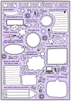 Vorschau - Arbeitsblätter - Neujahr Doodle Steckbrief - Rückblick auf das letzte Jahr - Kreatives Schreiben Sek I - Seite 3
