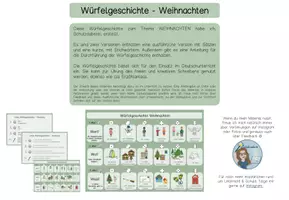 Vorschau - Fördermaterial/Inklusion - Würfelgeschichte Weihnachten Schreibanlass Erzählen - Seite 1
