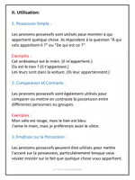 Aperçu - Préparation de séance / Séance complète - Les pronoms : relatifs, possessifs, démonstratifs et adverbiaux / French Pronouns - Page 3