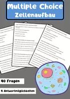 Vorschau - Arbeitsblätter - 40 Multiple-Choice-Fragen: Zellenaufbau - Deckblatt