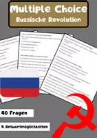 Vorschau - Arbeitsblätter - 40 Multiple-Choice-Fragen die Russische Revolution - Deckblatt