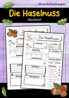 Vorschau - Arbeitsblätter - Steckbrief Haselnuss - Deckblatt