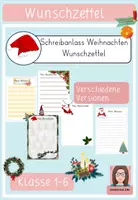 Vorschau - Arbeitsblätter - Schreibanlass Wunschzettel Weihnachten - Deckblatt