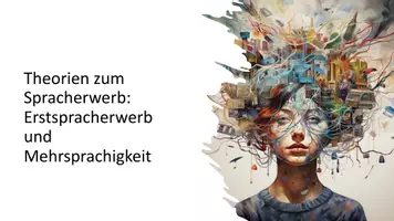 Vorschau - Stundenentwürfe - Spracherwerbstheorien im Fach Deutsch (Präsentation für den Einstieg | Lehrplan bis 2026) - Deckblatt