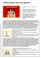 Vorschau - Mal- und Bastelvorlagen - Jesus wird geboren: Bildkarten als Tafelkarten, Kamishibai, eKami zur Weihnachtsgeschichte - Seite 3