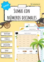 Vista previa - Juegos / Gamificación - Adición de decimales - Juego de matemáticas - Portada