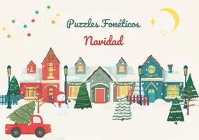 Vista previa - Refuerzo / NEE / Materiales de apoyo - NAVIDAD. Puzzles Fonéticos. Conciencia silábica - página 1