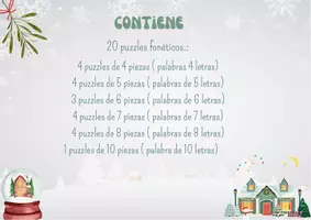 Vista previa - Refuerzo / NEE / Materiales de apoyo - NAVIDAD. Puzzles Fonéticos. Conciencia silábica - página 3
