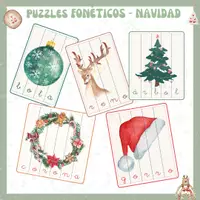 Vista previa - Refuerzo / NEE / Materiales de apoyo - NAVIDAD. Puzzles Fonéticos. Conciencia silábica - Portada