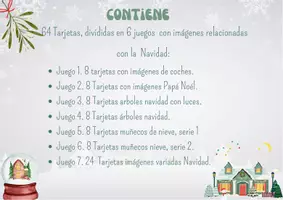 Vista previa - Refuerzo / NEE / Materiales de apoyo - NAVIDAD. Tarjetas de emparejar. - página 3