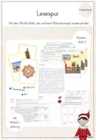 Vorschau - Stundenentwürfe - Lesespur - Hilf dem Wichtel, das verlorene Plätzchenrezept wiederzufinden - Deckblatt