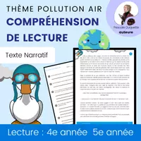 Aperçu - Feuilles d'exercices - Compréhension de Lecture Pollution AIR Texte à Imprimer - Page de couverture