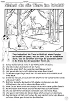 Vorschau - Arbeitsblätter - Leseverstehen "Siehst du die Tiere im Wald?" DaZ / DaF / Deutsch - Seite 2