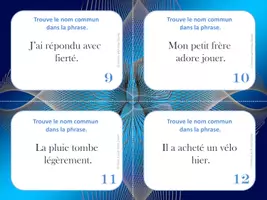 Aperçu - Cartes d'exercices - 20 cartes à tâches - Le nom / FRENCH GRAMMAR TASK CARDS - Page 2