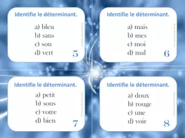 Aperçu - Cartes d'exercices - 20 cartes à tâches - Le déterminant / FRENCH GRAMMAR TASK CARDS - Page 2